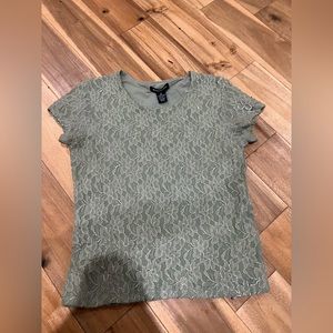 Green flower shirt